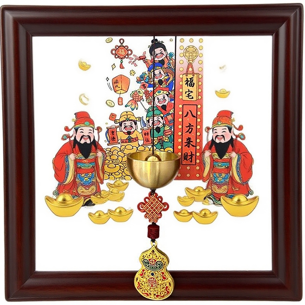 Five Deities of Wealth Fortune Frame